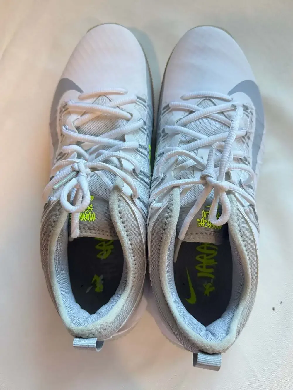 Nike Alpha Huarache 7 Pro TF Turf Lacrosse Shoes Gray Volt Men’s Size 10